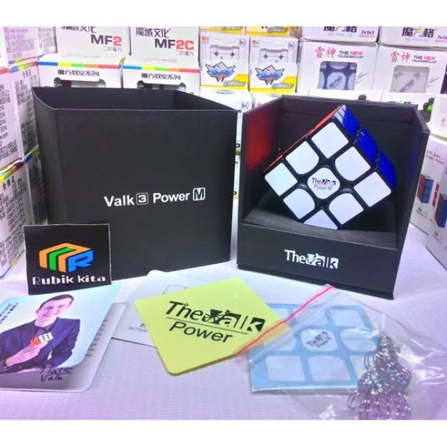 Khối Rubik 3x3 Qiyi Valk 3 Power M Đế Đen Từ Tính