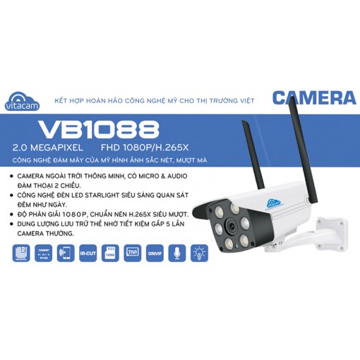 camera vitacam VB1088 chuẩn 2.0mp có chuẩn onvif
