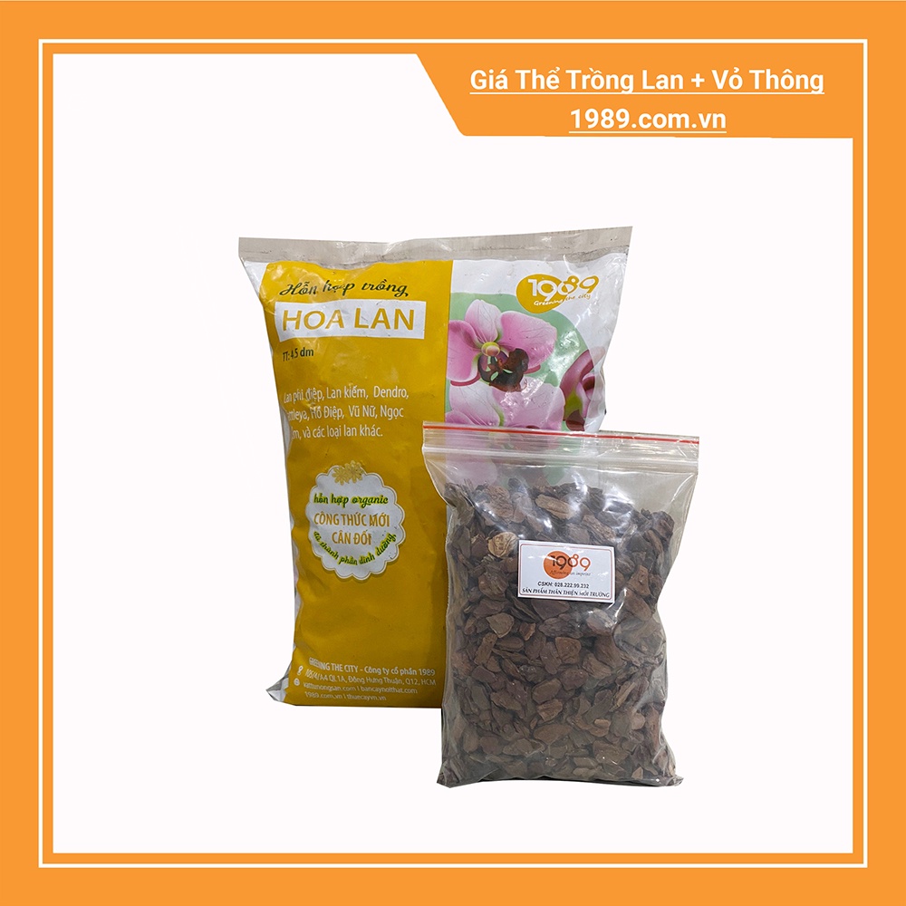 Combo Hỗn Hợp Trồng Hoa Lan & Vỏ Thông Vụn Ngô Đã Xử Lý | Vật Tư Nông Sản