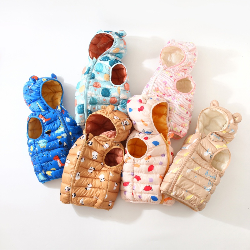 Áo Khoác Đệm Cotton Lông Cừu Giữ Ấm Mùa Đông In Họa Tiết Hoạt Hình Cho Bé Trai Và Bé Gái