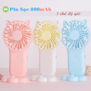 Quạt cầm tay mini tích điện Pocket Fan pin 800mAh với 3 chế độ gió