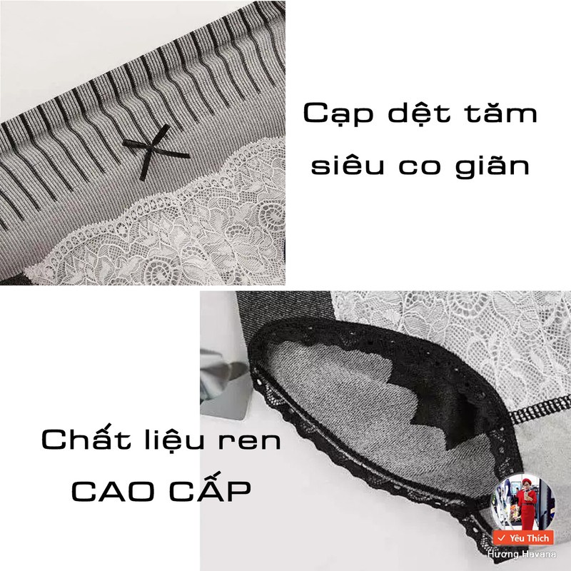 Quần lót nữ cạp cao gân tăm pha ren - bigsize - quần chip ren nữ hoàng FLQ69 | BigBuy360 - bigbuy360.vn
