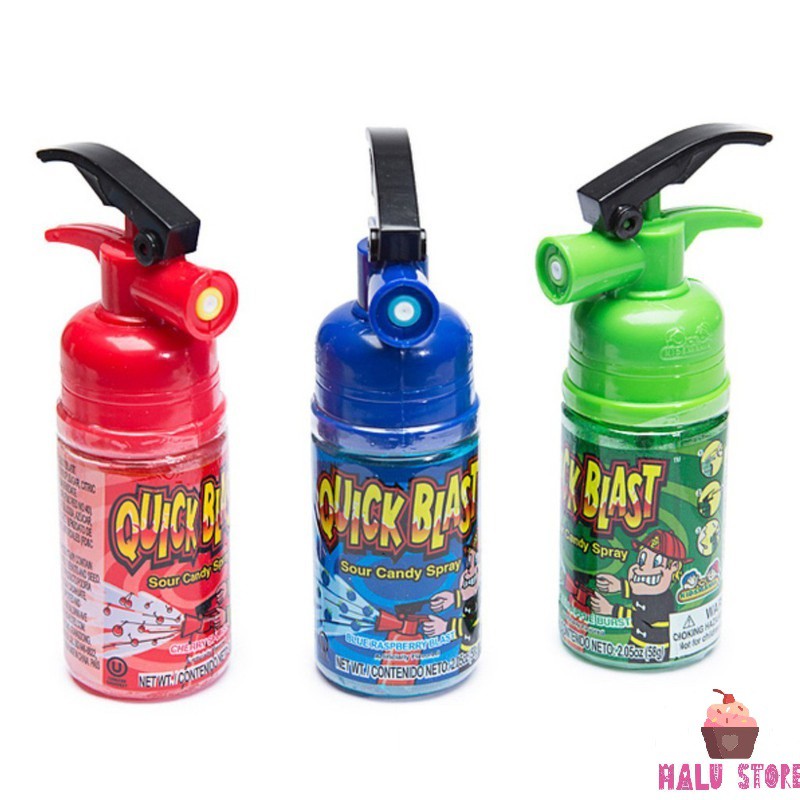 [HOT] Kẹo xịt chua bình cứu hỏa Quick Blast Mỹ bình nhỏ 58g