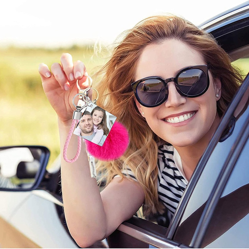 Set 126 Móc Khóa Acrylic Trong Suốt Kèm Tua Rua