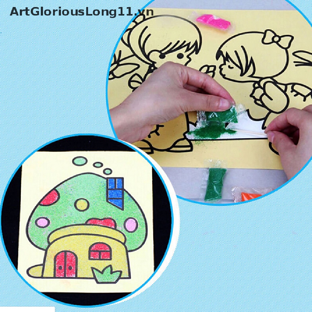 Đồ Chơi Vẽ Tranh Cát Nhiều Màu Sắc DIY Dành Cho Trẻ Em