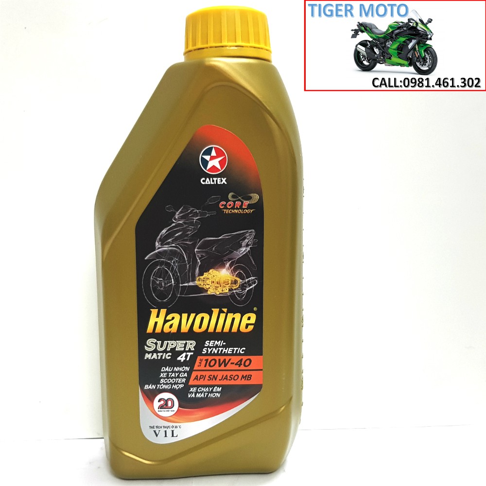 Nhớt Xe Tay Ga 0.8L-1L Caltex Havoline 10W40 SEMI (Bán Tổng Hợp)