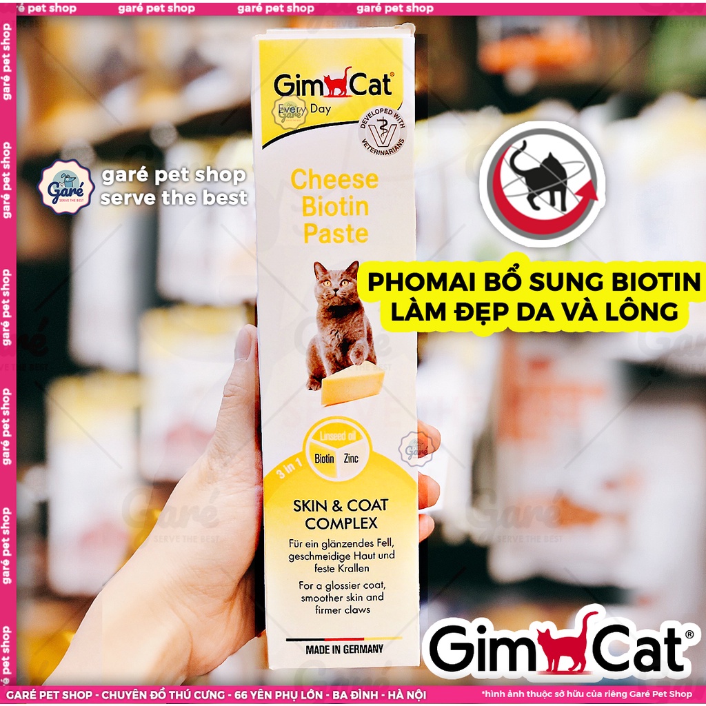 200gr - Gel Gimcat Cheese Biotin, Malt Hair ball và Multi Vitamin Extra bổ sung dinh dưỡng cho Mèo hàng Đức