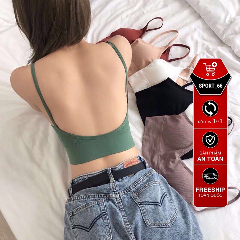Áo Bra Tập Gym Len Tăm Không Gọng Bra nữ Tập Thể Thao kiểu hàn quốc Đệm Mỏng Chất Đẹp