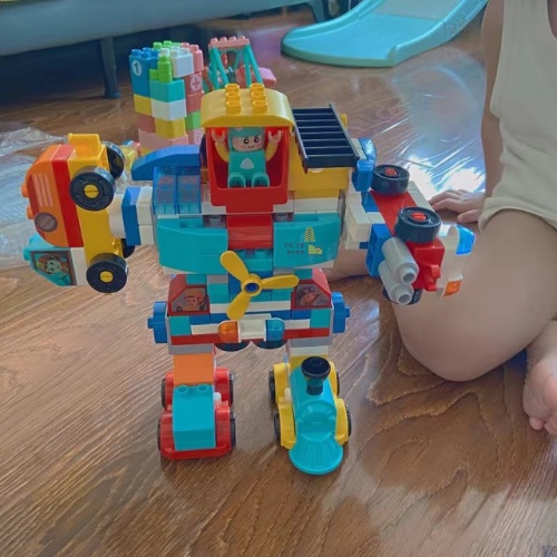 Lego lắp ghép Duplo 195pcs - Đồ chơi lắp ghép 195 chi tiết dành cho bé,lắp ghép xe cảnh sát, người máy cảnh sát