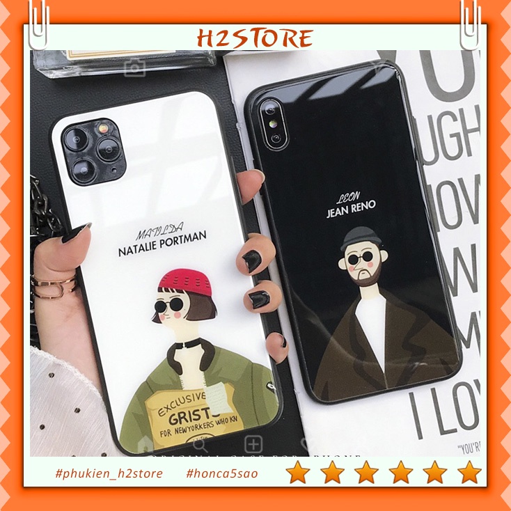 Ốp kính iphone Majilda Leon cho iphone 6 s plus 7 8 plus Xr X s max 11 11 pro max 12 mini 12 pro max Se2