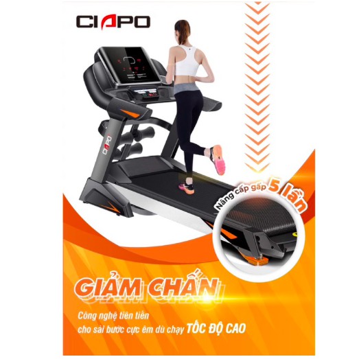 Máy Chạy Bộ Đa Năng CIAPO Q6 CHÍNH HÃNG Mã Lực 4.0 Hapo Cao Cấp, Máy Tập Thể Dục Đa Năng Tại Nhà