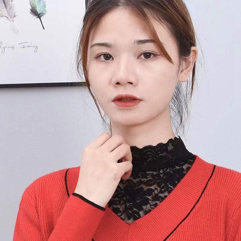 QQMALL Cổ Áo Ren Rời Không Tay Thời Trang Thu Đông Dành Cho Nữ