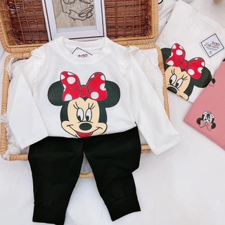 Bộ coton mickey bé gái mềm đẹp
