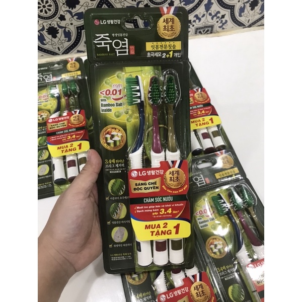 2 TẶNG 1- BÀN CHẢI ĐÁNH RĂNG BAMBOO SALT IN MOM DÀNH CHO NƯỚU MUA 2 tặng 1.