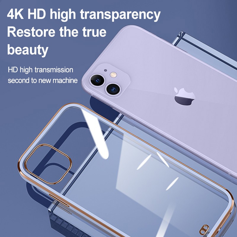 Ốp Silicon Trong Suốt Viền Màu Cho Iphone 13 Pro max 11 Pro Max 7 8 Plus X Xs Max Se 2020 | BigBuy360 - bigbuy360.vn