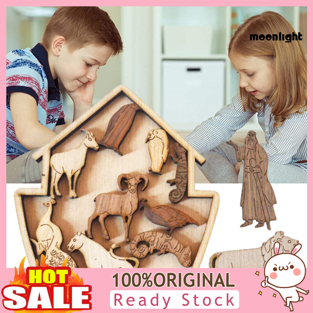 ML-PU 1 Set Art Puzzle Creative Develop Problem-solving Ability Wood Children Educational Toys Jigsaw for Gifts