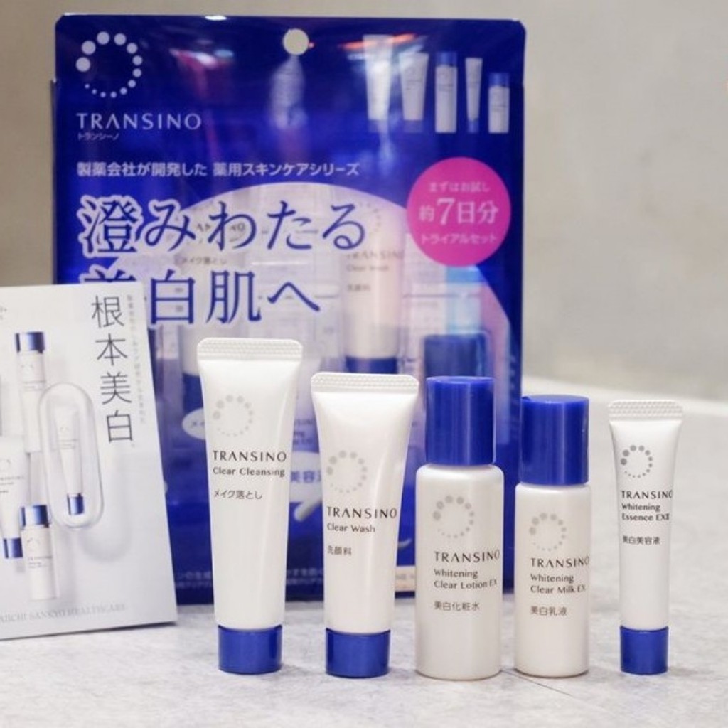 Set 5 Sản Phẩm Transino Mini Hỗ Trợ Trị Nám Dưỡng Trắng Da Của Nhật