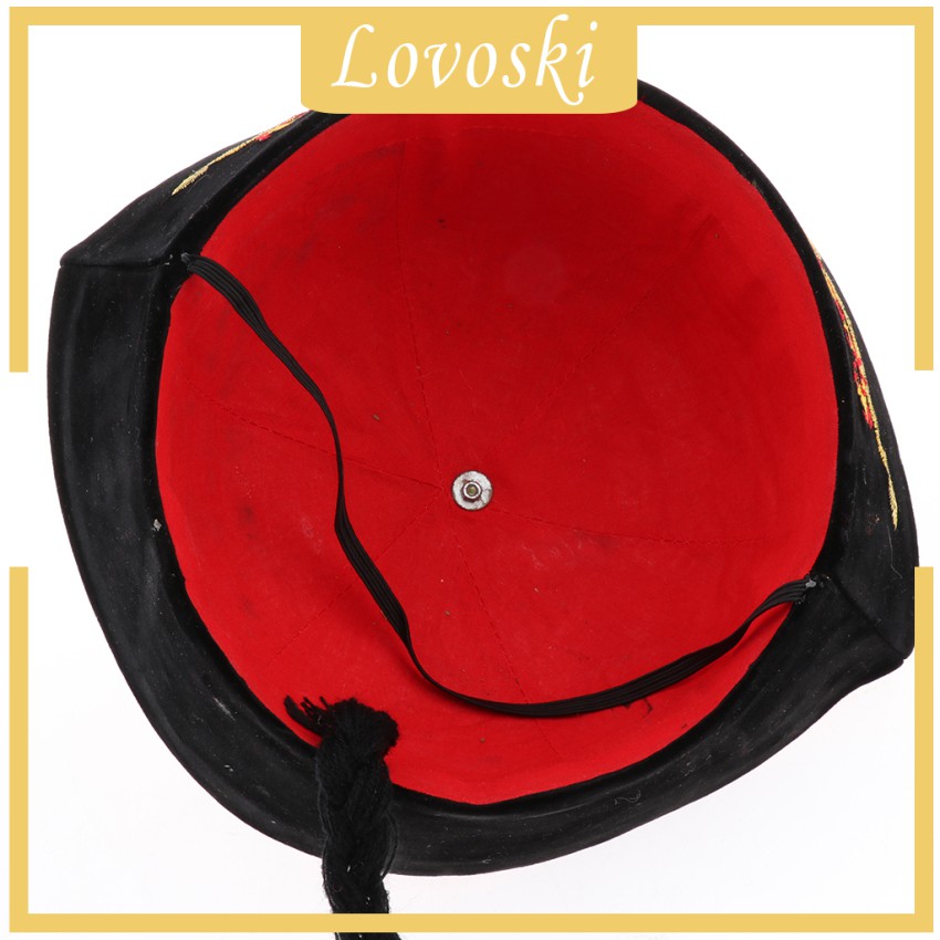 [Lovoski] Mũ Hoàng Đế Trung Quốc Với Dây Bện Đuôi Ngựa Lạ Mắt Cho Bữa Tiệc