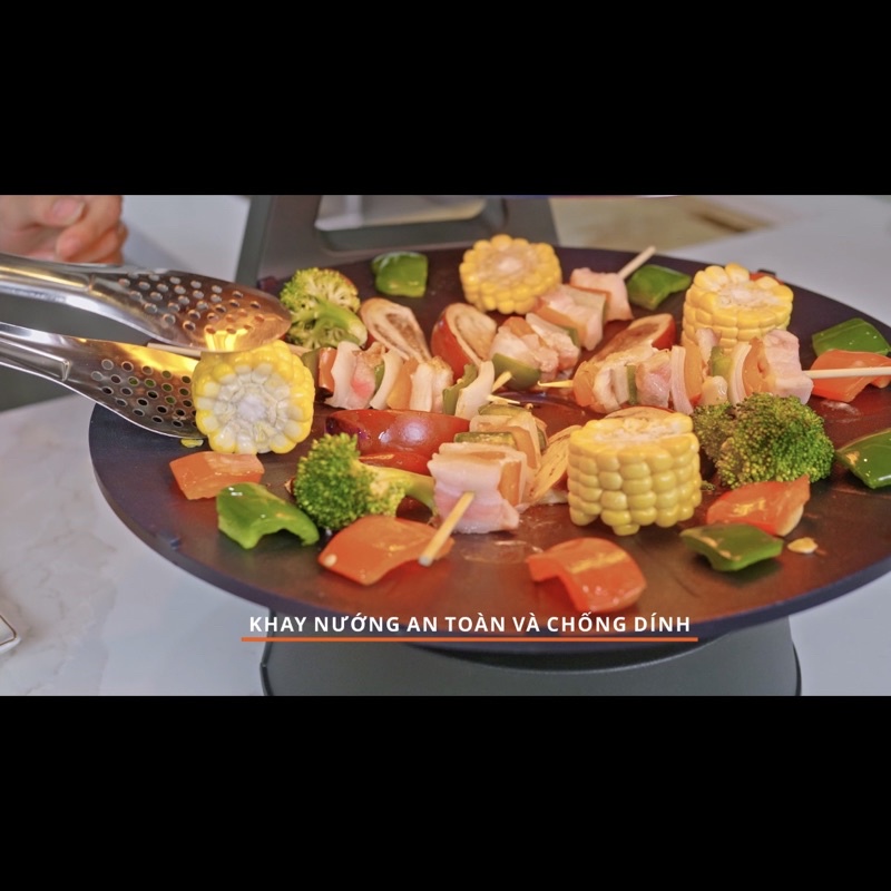 Bếp nướng không khói tự xoay BBQ