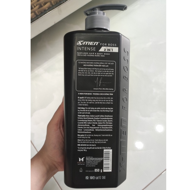 Tắm Gội Xmen For Boss 2in1 Intense