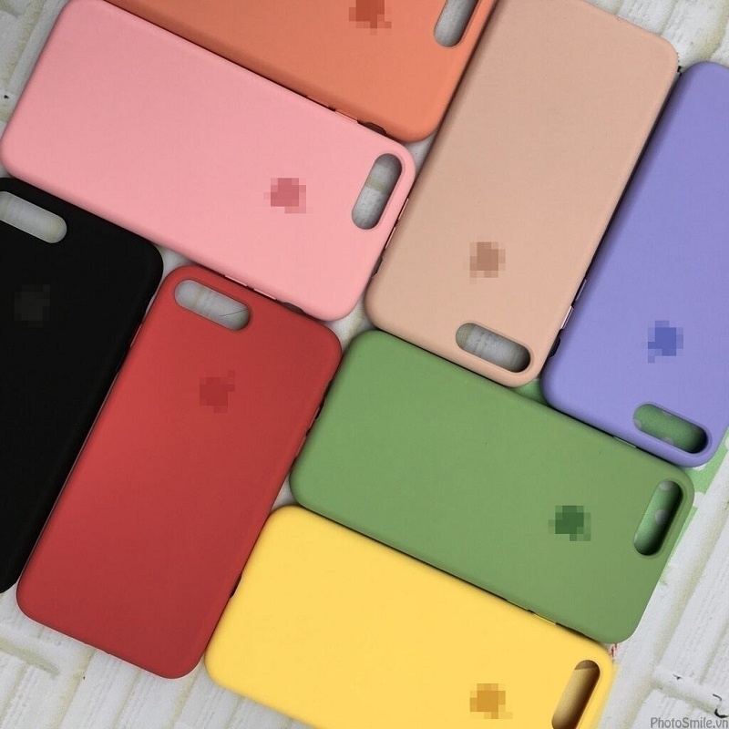 Ốp Apple Silicon Case Iphone full viền mặt lưng lót nỉ ( Ốp chống bẩn )