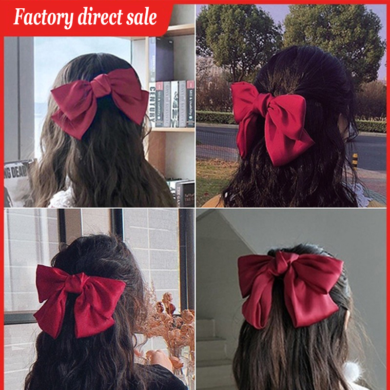 Kẹp Tóc Đính Nơ Xinh Xắn Phong Cách Hàn Quốc Cho Nữ