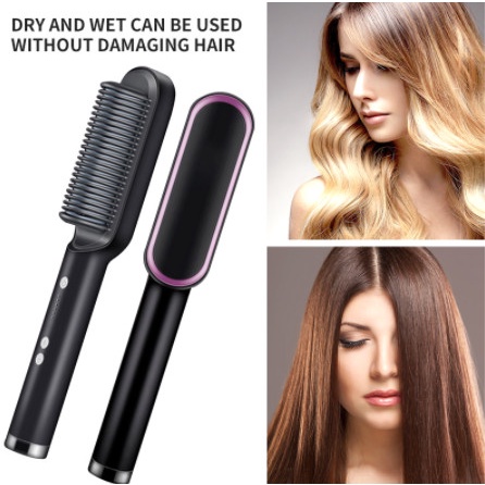 Lược Điện Chải Thẳng Tóc Straight Comb Chuyên Nghiệp&Tiện Máy duỗi tóc thông dụng,cấu tạo lược thật dễ dàng tạo kiểu tóc