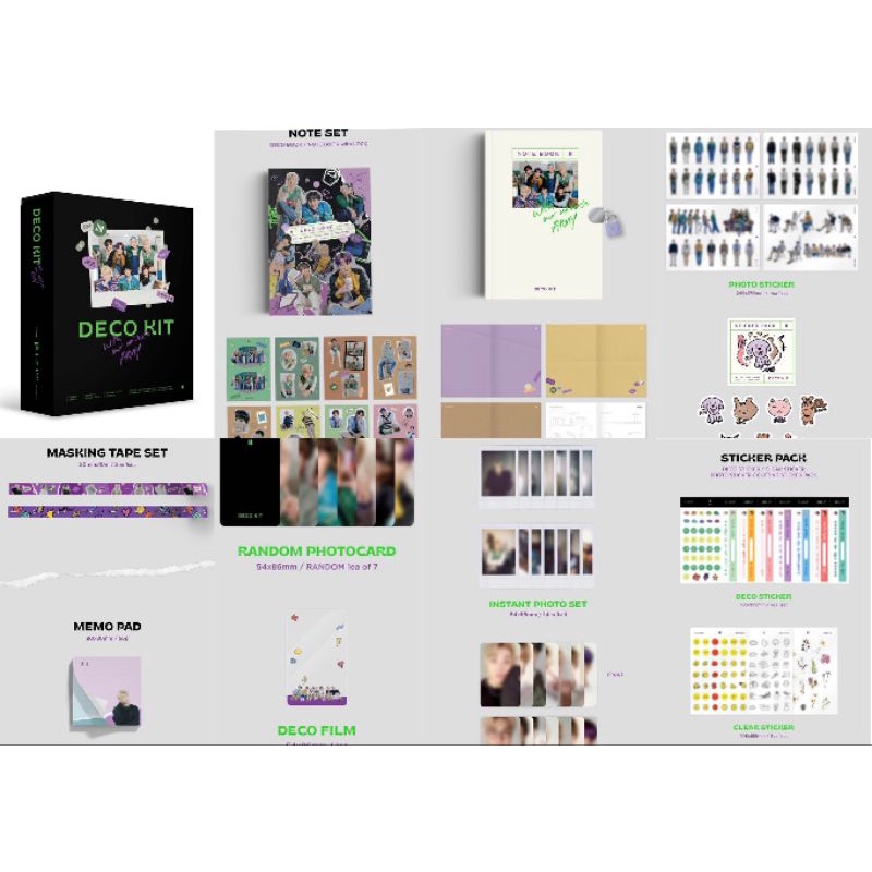 SHARE BTS DECO KIT - with OUR UNIVERSE ARMY | BỘ ẢNH LẺ TRONG DECO KIT BTS (Hàng off, có sẵn)