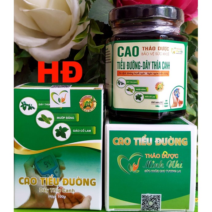 Cao tiểu đường Cao dây thìa canh Cao giảo cổ lam cao mướp đắng (lọ 100g) của Đông nam dược Minh Nhi