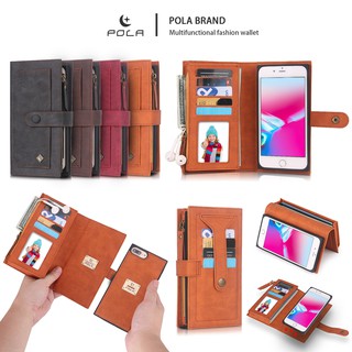 Bao da nắp gập có ngăn đựng thẻ dành cho IPhone 6 6S 7 8
