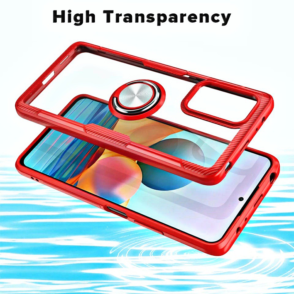Ốp lưng Redmi Note 10 Pro FREESHIP Từ 50k chống sốc giá đỡ Iring lưng trong viền màu cao cấp