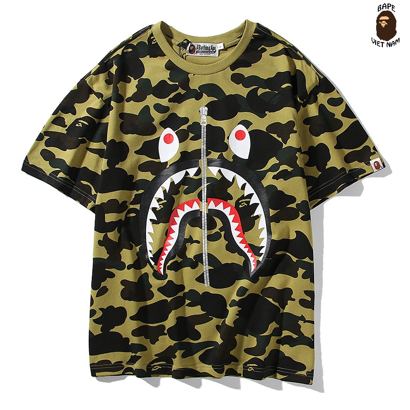 [FREESHIP] Tee Bape Shark, Áo thun Bape Cá mập, Áo phông Bape Cá ngáo 5 màu Camo Bape VN | BigBuy360 - bigbuy360.vn