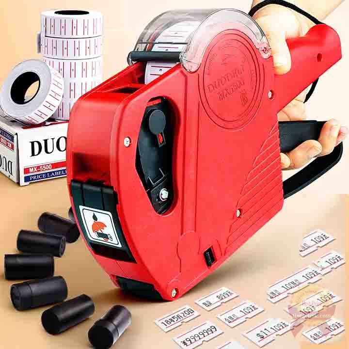 Máy bắn giá tiền sản phẩm quần áo cầm tay Deli MX-5500 bằng nhựa nhãn dính