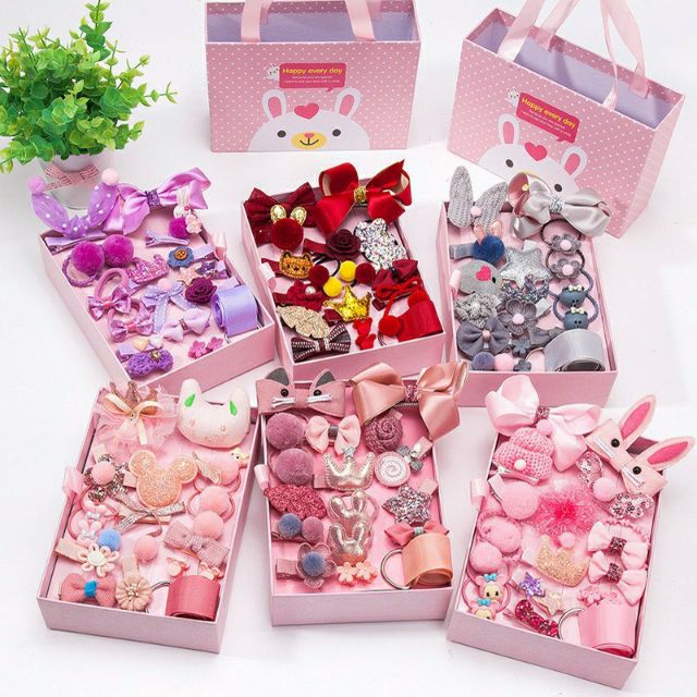 Sét 18 cột kẹp tóc đáng yêu cho bé