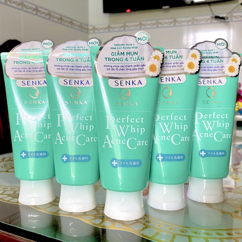 [Mã COS2405 giảm 8% đơn 300K] Sữa rửa mặt dành cho da mụn Senka perfect whip acne care 100g