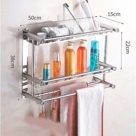 Giá Treo Đồ Kệ Treo Khăn Tắm Inox Dán Tường Đa Năng TITAN STORE