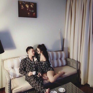Đồ ngủ đôi nam nữ gc và lv , lụa sartin
