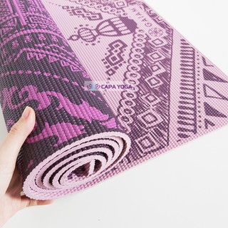 Thảm tập yoga hoa văn + Kèm túi đựng