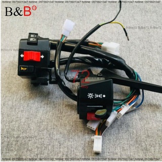 Đôi cụm công tắc Dream Trái Phải, hàng công ty, có kẹp dây le, có tay phanh thắng ( đôi củ công tắc xe máy, cùm) -9%