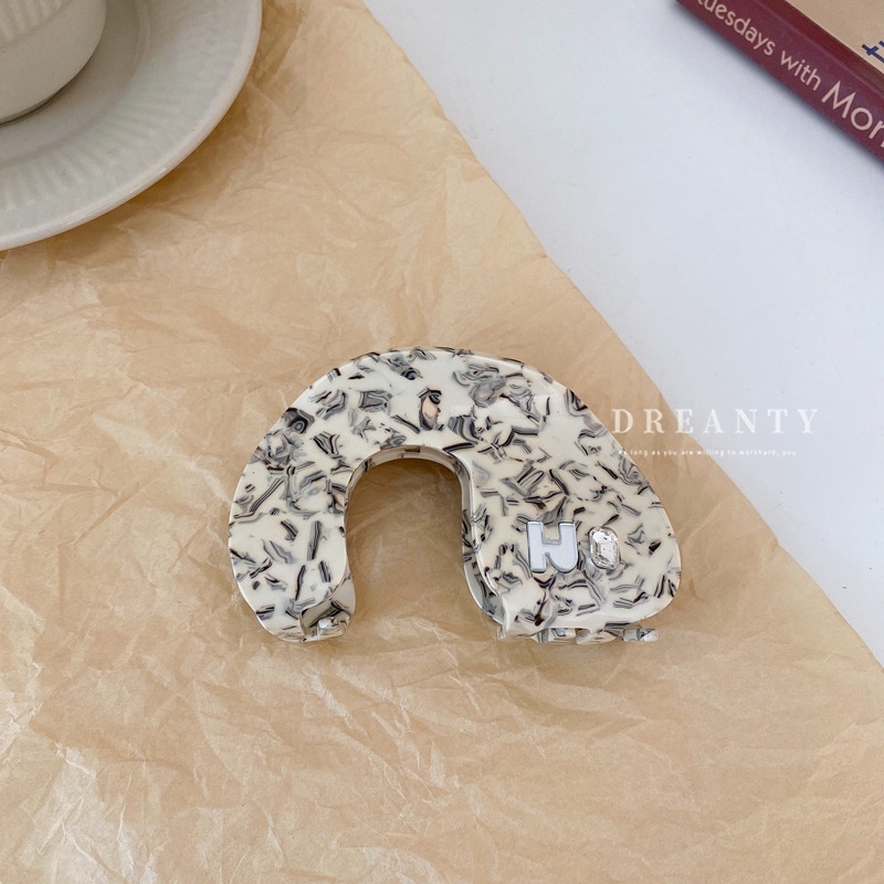 Kẹp Tóc Hình Vòm Chữ H Đính Đá Đơn Giản Thời Trang Hàn Quốc