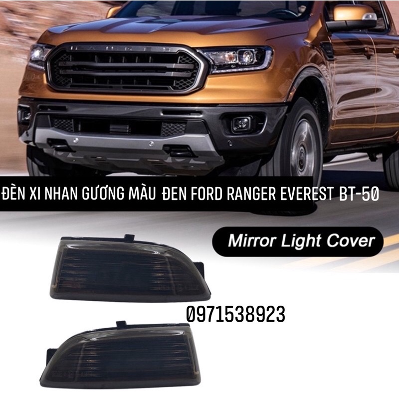 đèn xi nhan gương chiếu hậu xe FORD RANGER, EVEREST, MAZDA BT-50 màu đen