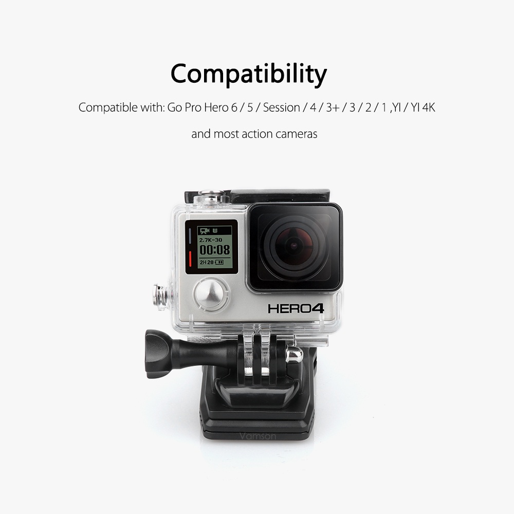 Kẹp Gắn Ba Lô Xoay 360 Độ Cho Gopro 8 7 6 5 4 yi 4K SJCAM for SJ4000 VP513
