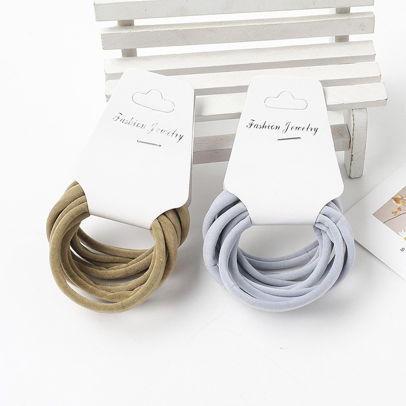 Set 6 Dây Buộc Tóc Co Giãn Thời Trang Cho Nữ