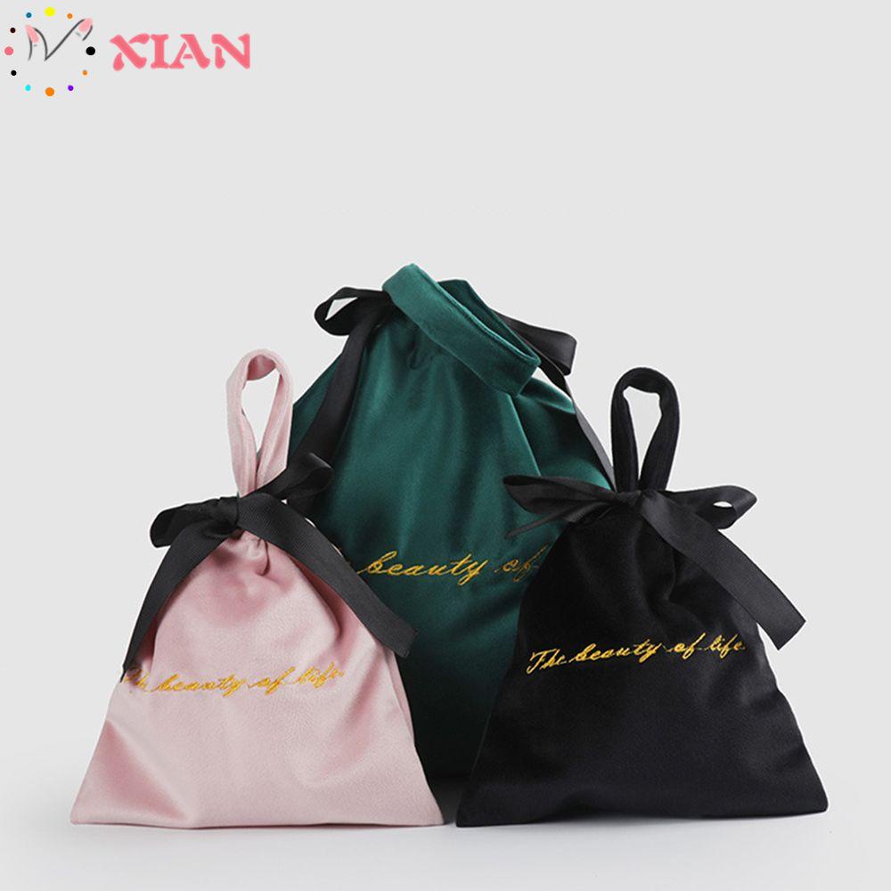Túi dây rút bằng vải nhung chống bụi nhiều màu sắc thời trang