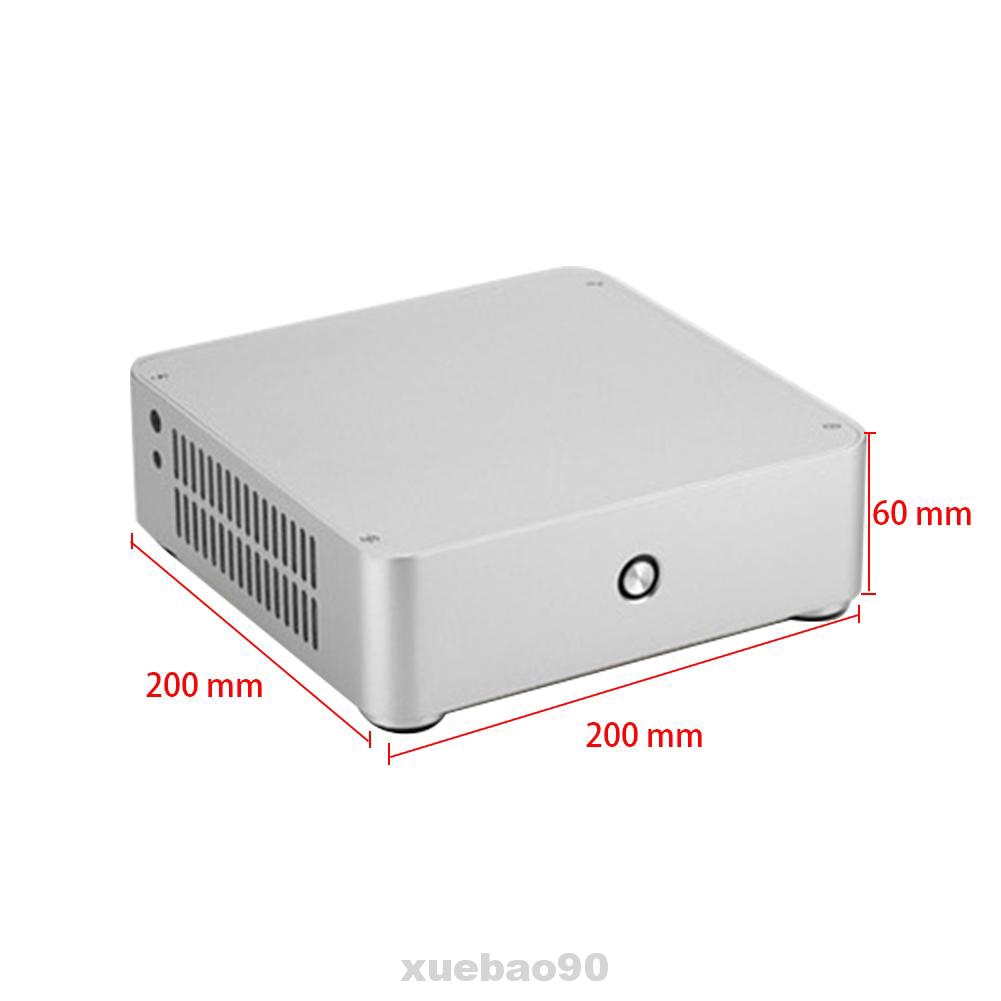 Vỏ máy tính thiết kế bền hình ngang E-H60 siêu mỏng HTPC Mini ITX làm bằng hợp kim nhôm