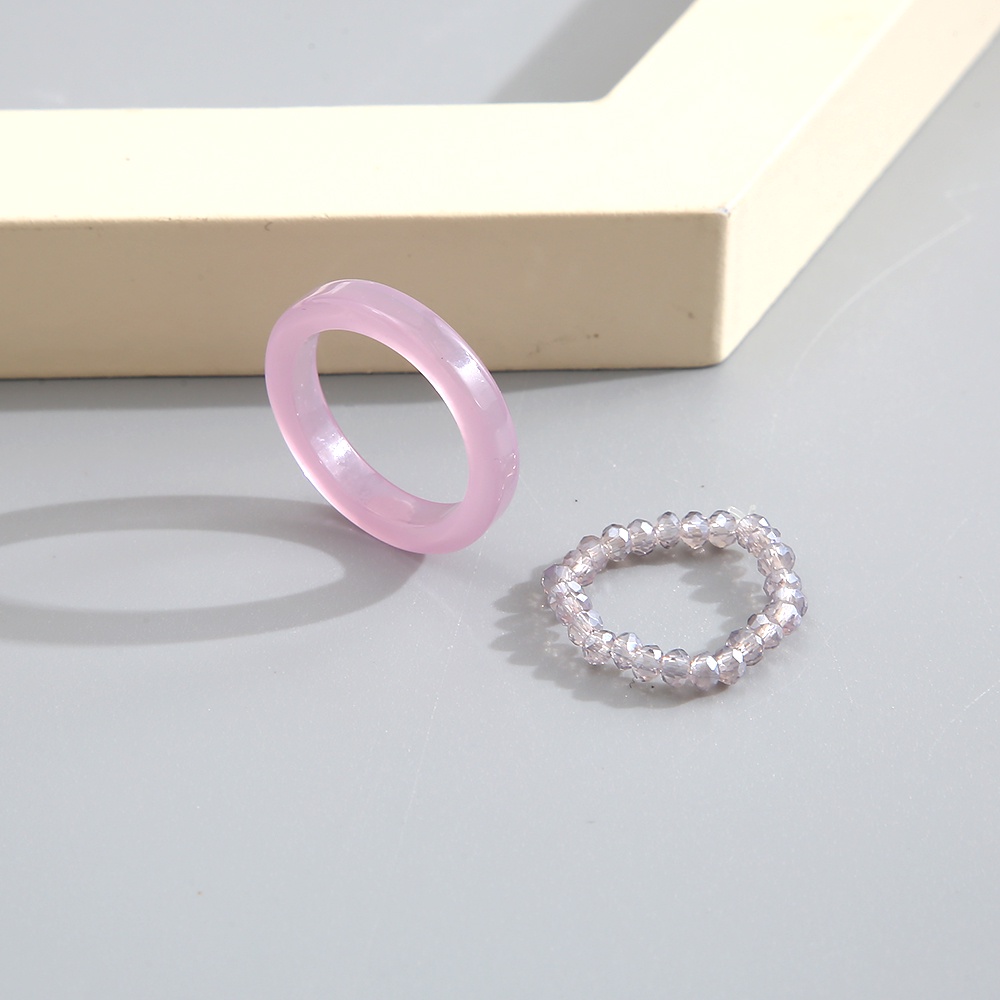 iF YOU Set 3 Nhẫn Nhựa Họa Tiết Hoạt Hình Nhiều Màu Sắc Cổ Điển Dành Cho Nữ