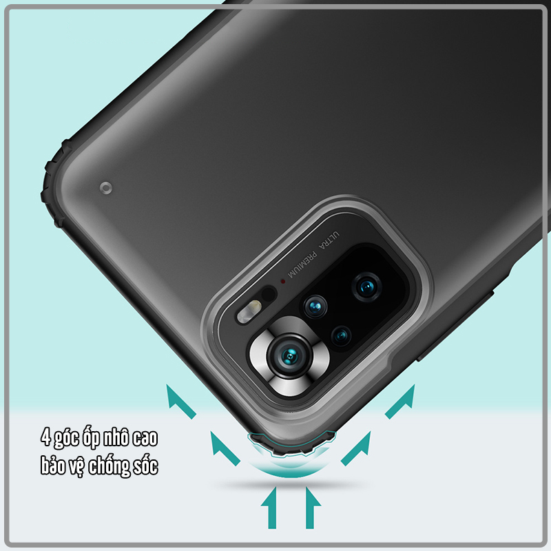 Ốp lưng chống sốc cho Xiaomi Redmi Note 10 nhám viền màu WLONS - Hàng nhập khẩu