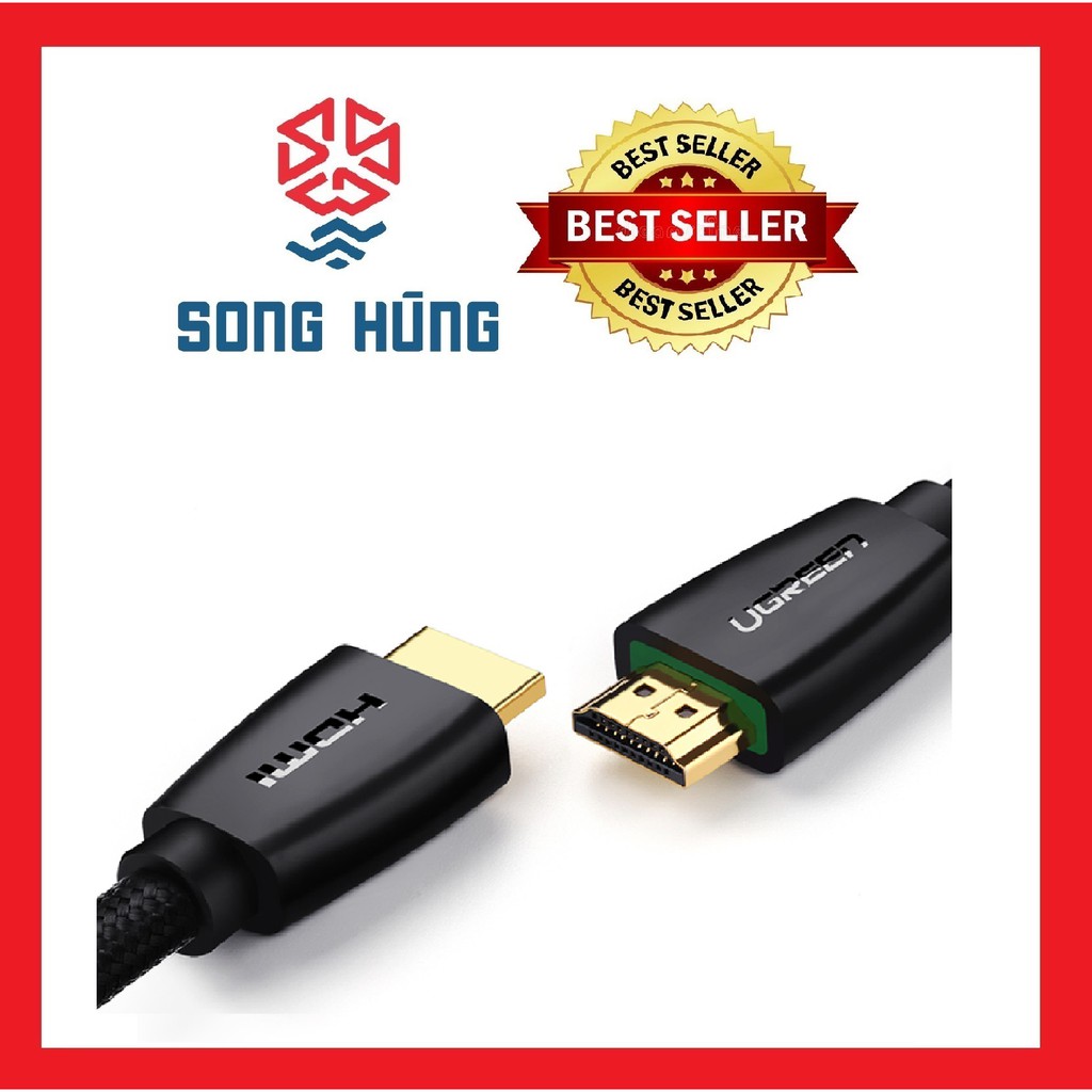 [Mã ELHACE giảm 4% đơn 300K] Cáp HDMI 2.0 Cao Cấp Ugreen Hỗ Trợ 3D 4K dây bọc dù