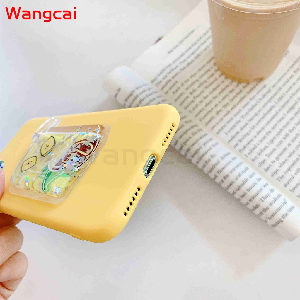 Huawei Nova 5T Honor 7X 7S Y6 Y5Prime 2018 GR5 GR3 2017 Case Liquid Quicksand Lemon Cherry Fruit Cute Cover