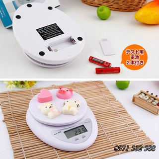 Cân Điện Tử Nhà Bếp Mini Electronic Kitchen Scale Cân Thực Phẩm 5Kg – 1G Kèm Pin
